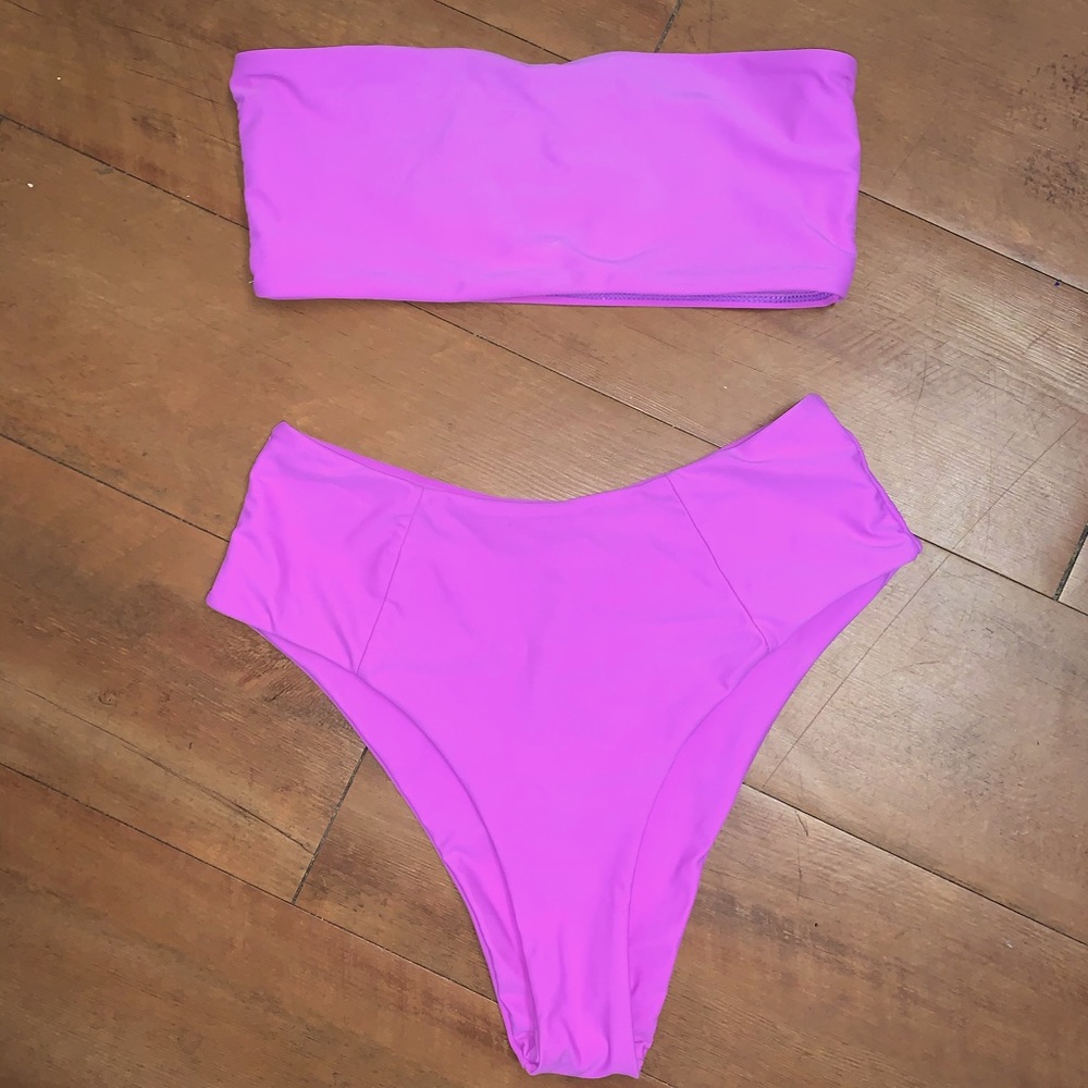 High wasted strapless bathing suit